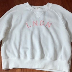 Brandy Melville white LNDN sweater
